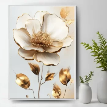 Quadro Decorativo Coleção Floral Branca l