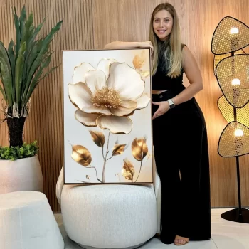 Quadro Decorativo Coleção Floral Branca l