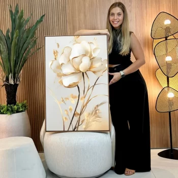 Quadro Decorativo Coleção Floral Branca ll