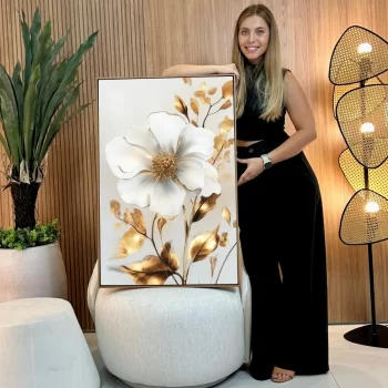 Quadro Decorativo Coleção Floral Branca lll