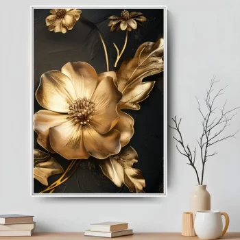 Quadro Decorativo Coleção Floral Black l