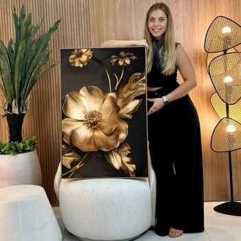 Quadro Decorativo Coleção Floral Black l