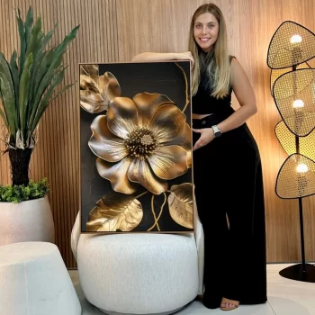 Quadro Decorativo Coleção Floral Black ll