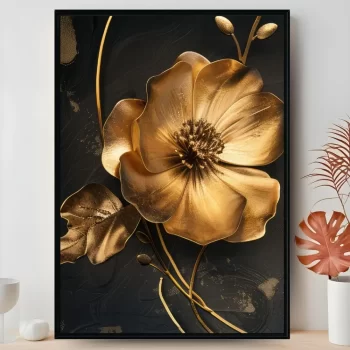 Quadro Decorativo Coleção Floral Black lll