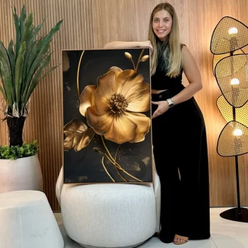 Quadro Decorativo Coleção Floral Black lll