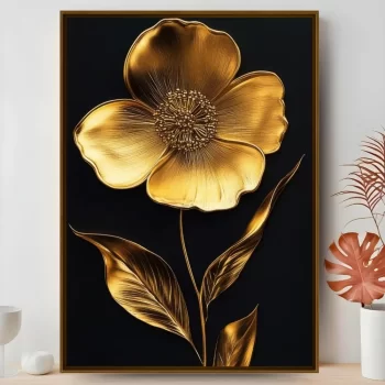Quadro Decorativo Coleção Floral Black V