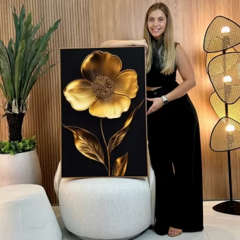 Quadro Decorativo Coleção Floral Black V