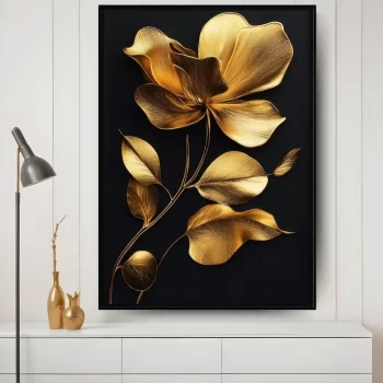 Quadro Decorativo Coleção Floral Black Vl