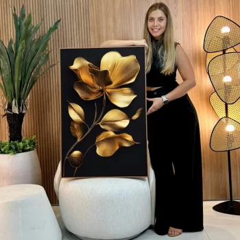 Quadro Decorativo Coleção Floral Black Vl