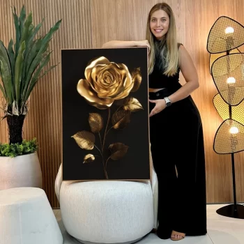 Quadro Decorativo Coleção Floral Black lX