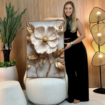 Quadro Decorativo Coleção Floral Branca V
