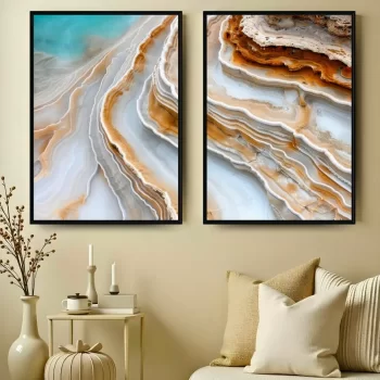 Kit Quadro Decorativo Paisagem Rochosa I