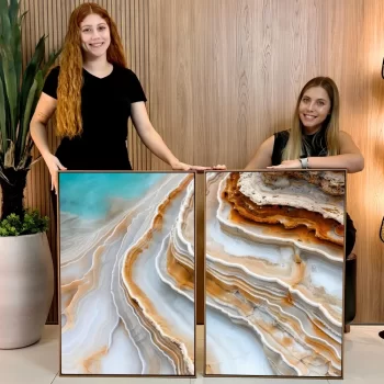 Kit Quadro Decorativo Paisagem Rochosa I