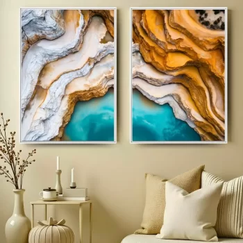 Kit Quadro Decorativo Paisagem Rochosa II