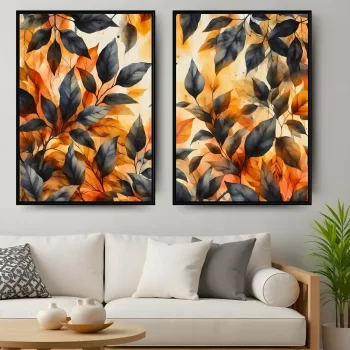 Kit Quadro Decorativo Folhas I