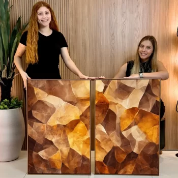 Kit Quadro Decorativo Abstrato Stone I