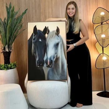 Quadro Decorativo Dupla De Cavalos I