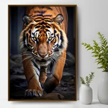 Quadro Decorativo Tigre Caminhando