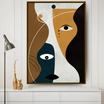 Quadro Decorativo Faces Abstratas