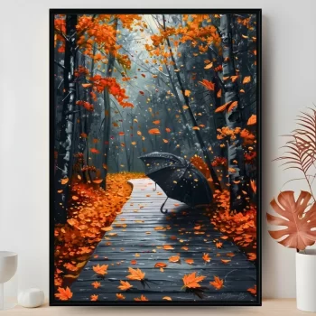 Quadro Decorativo Paisagem Outonada