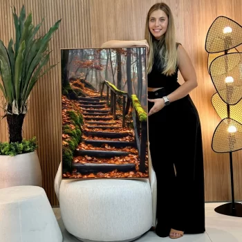 Quadro Decorativo Escada Rústica