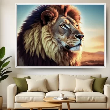 Quadro Decorativo Imagem Leão