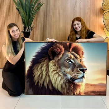 Quadro Decorativo Imagem Leão