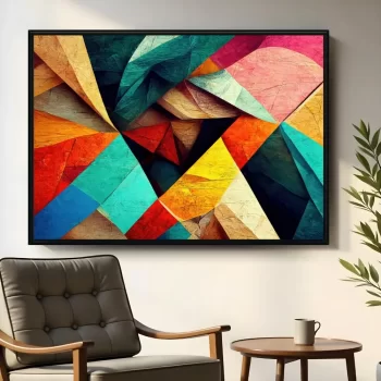 Quadro Decorativo Abstrato Colorido Moderno