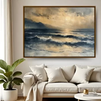 Quadro Decorativo Pintura Oceano IX