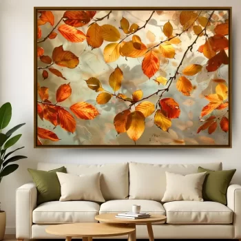 Quadro Decorativo Folhas Outonadas IV