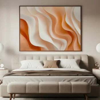 Quadro Decorativo Ondas Abstratas Neutras