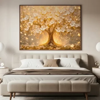 Quadro Decorativo Árvore Gold