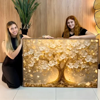 Quadro Decorativo Árvore Gold