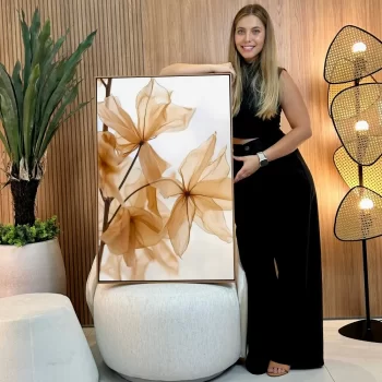 Quadro Decorativo Floral Tons Terrosos Neutro II