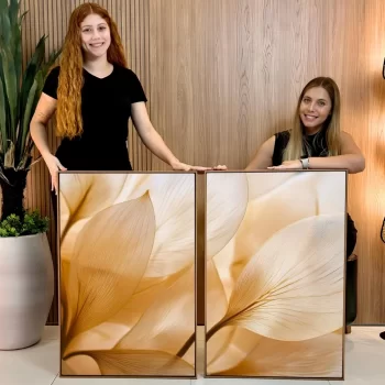 Kit Quadro Decorativo Floral Clean