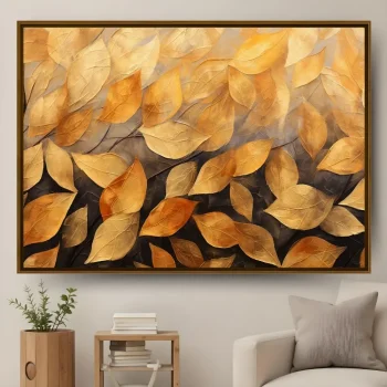 Quadro Decorativo Folhas Soltas