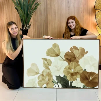 Quadro Decorativo Flores Tons Sóbrios