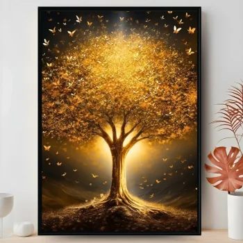 Quadro Decorativo Encanto Dourado