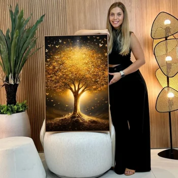 Quadro Decorativo Encanto Dourado