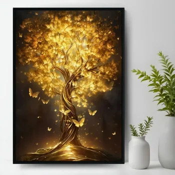 Quadro Decorativo Raízes de Ouro