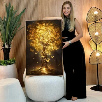 Quadro Decorativo Raízes de Ouro