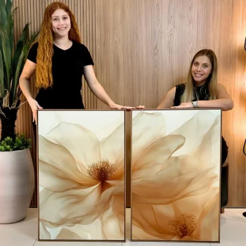 Kit Quadro Decorativo Floral Elegante