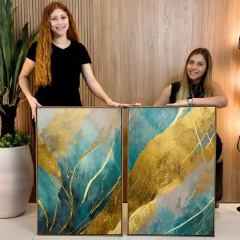 Kit Quadro Decorativo Horizonte Fragmentado