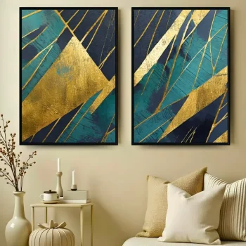 Kit Quadro Decorativo Universo Abstrato