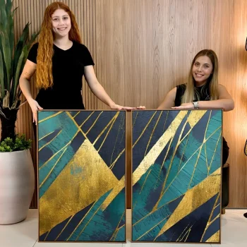 Kit Quadro Decorativo Universo Abstrato