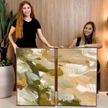 Kit Quadro Decorativo Abstrato Chic