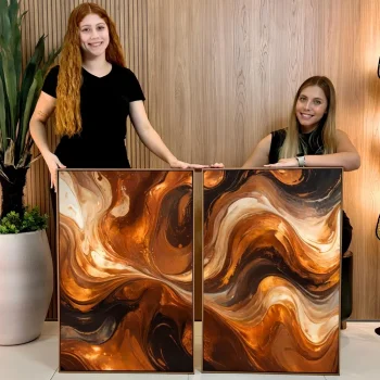 Kit Quadro Decorativo Contornos Elegantes