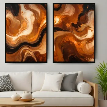 Kit Quadro Decorativo Abstrato Clássico