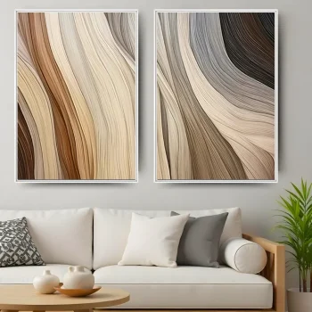 Kit Quadro Decorativo Abstrato Contemporâneo