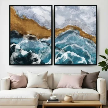 Kit Quadro Decorativo Calmaria do Mar